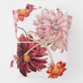  Dahlias botanische vellen van verpakkingspapier (In situ)