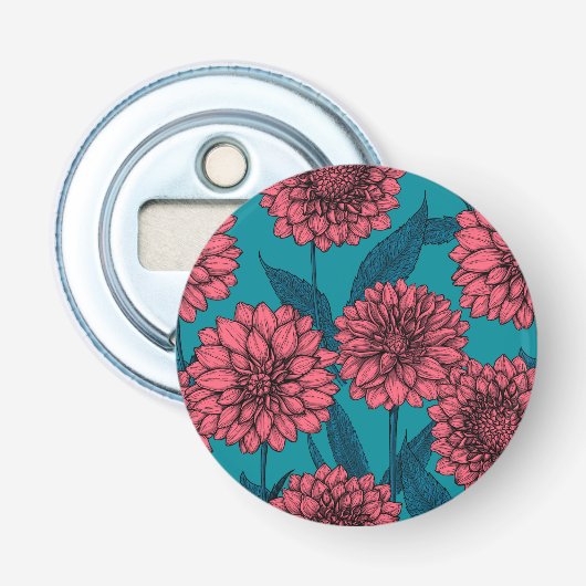 Dahlias Button Flesopener (Voorkant)