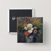 Dahlias, c.1873 vierkante button 5,1 cm (Voorkant /achterkant)