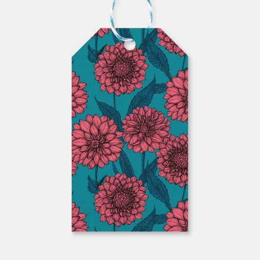 Dahlias Cadeaulabel (Achterkant)