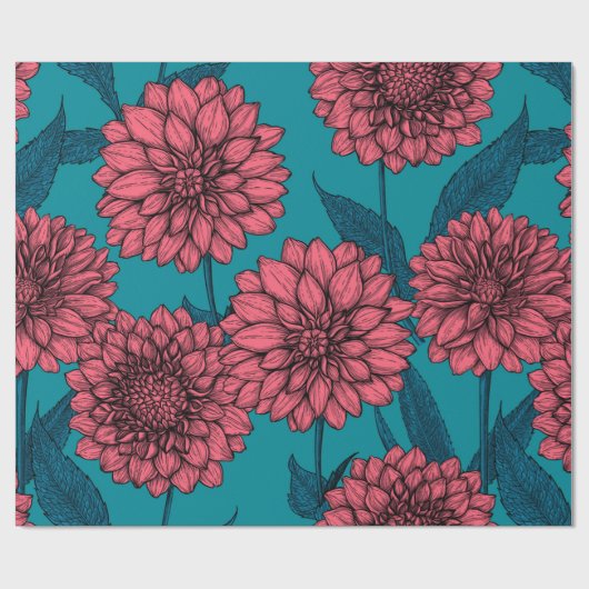 Dahlias Cadeaupapier (Vlak)