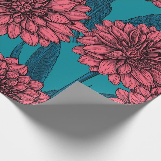 Dahlias Cadeaupapier (Hoek)