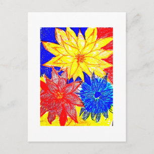 Dahlias Contrasterend Briefkaart