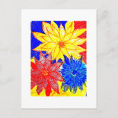 Dahlias Contrasting  Briefkaart (Voorkant)