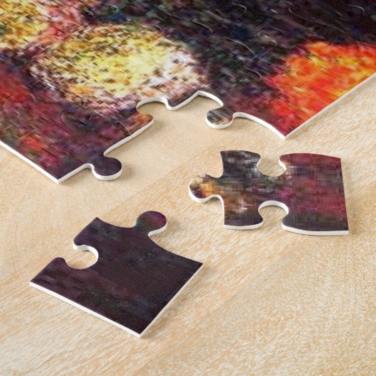 Dahlias door Claude Monet Puzzle Legpuzzel (Zijkant)