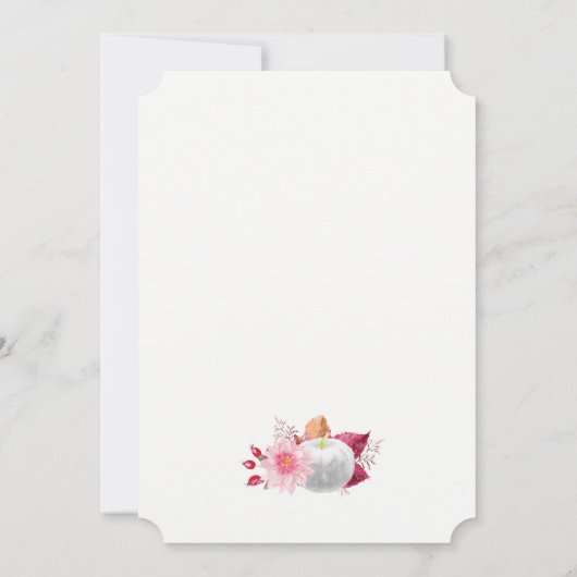 Dahlias Fall Wedding Invitations Kaart (Achterkant)