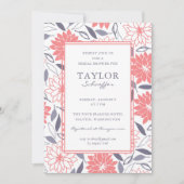 Dahlias Floral Vrijgezellenfeest Kaart (Voorkant)