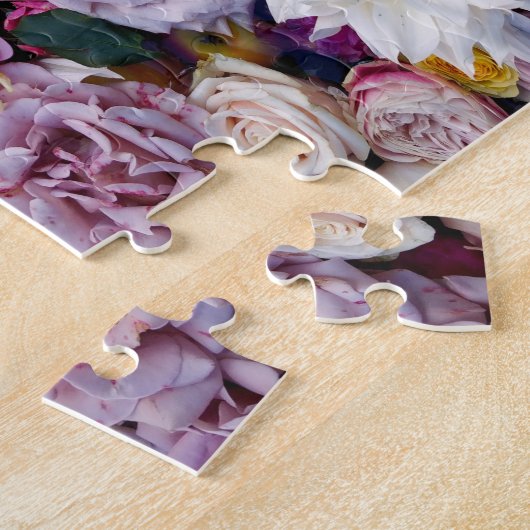 Dahlias Flowers & Rozen Jigzaag Puzzle Legpuzzel (Zijkant)