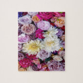 Dahlias Flowers & Rozen Jigzaag Puzzle Legpuzzel (Verticaal)