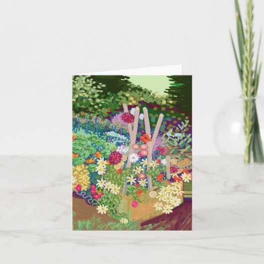 Dahlias Folded Kaart (Voorkant)