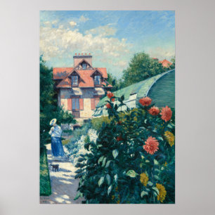 Dahlias - Gustave Caillebotte Fine Art Poster