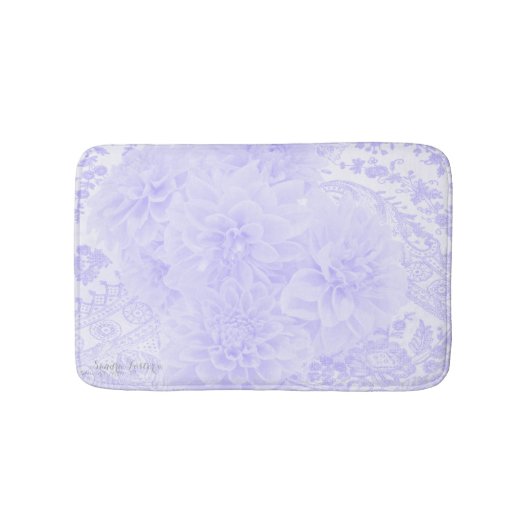 Dahlias in blauw badmat (Voorkant)