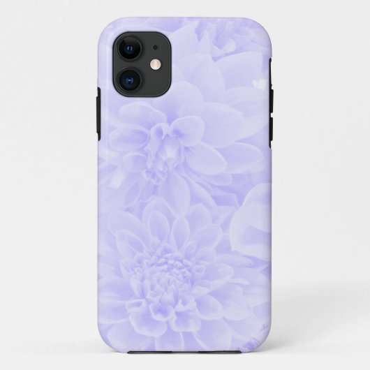 Dahlias in blauw Case-Mate iPhone case (Achterkant)
