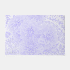 Dahlias in blauw deurmat