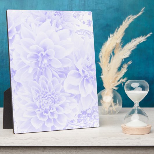 Dahlias in blauw fotoplaat (Zijkant)