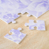 Dahlias in blauw legpuzzel (Zijkant)