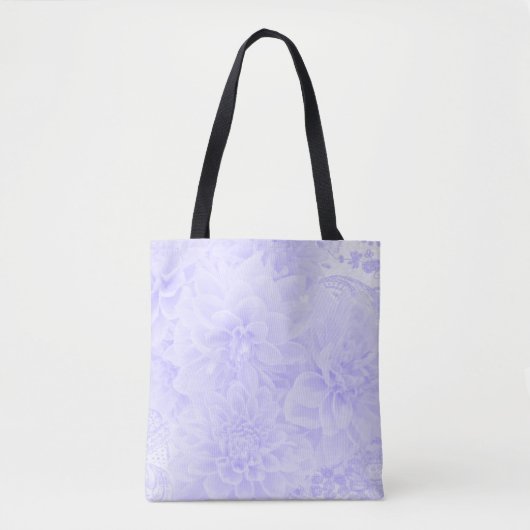Dahlias in blauw tote bag (Voorkant)