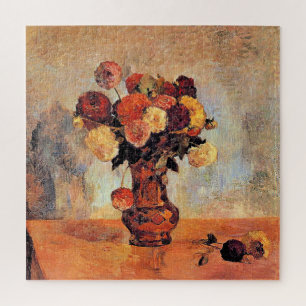 Dahlias in een koperen vaas door Gauguin Legpuzzel