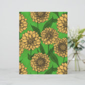 Dahlias in geel en groen (Staand voorkant)