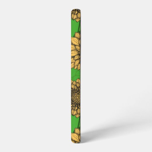 Dahlias in geel en groen samsung galaxy hoesje (Linkerkant)