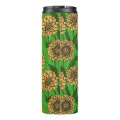 Dahlias in geel en groen thermosbeker (Achterkant)