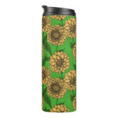 Dahlias in geel en groen thermosbeker (Geroteerd rechts)