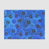 Dahlia's in koningsblauw - bloemontwerp, tissuepapier (Voorkant)