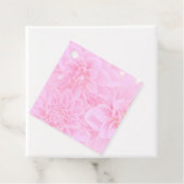 Dahlias in zacht roze bedankjes labels (In situ)