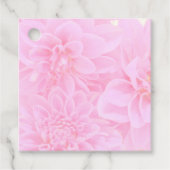 Dahlias in zacht roze bedankjes labels (Voorkant)