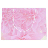 Dahlias in zacht roze groot cadeauzakje (Voorkant)