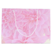 Dahlias in zacht roze groot cadeauzakje (Achterkant)
