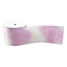 Dahlias in zacht roze grosgrain lint