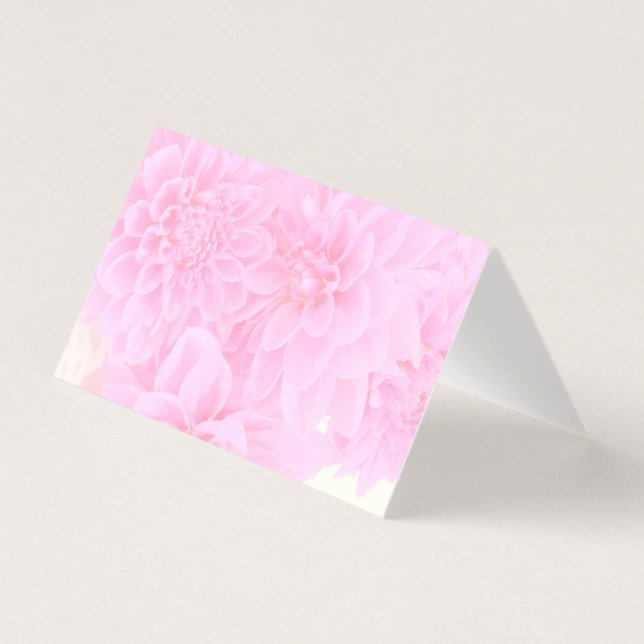 Dahlias in zacht roze kaart (Voorkant)