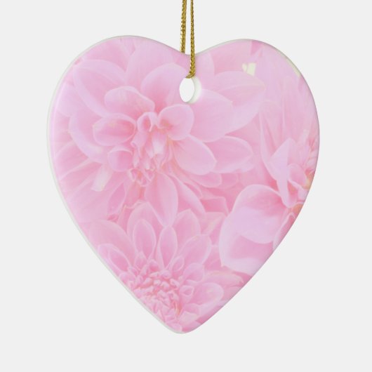 Dahlias in zacht roze keramisch ornament (Rechts)