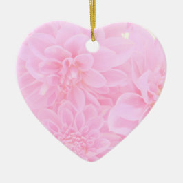 Dahlias in zacht roze keramisch ornament