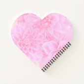 Dahlias in zacht roze notitieboek (Achterkant)