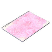 Dahlias in zacht roze notitieboek (Linkerzijde)