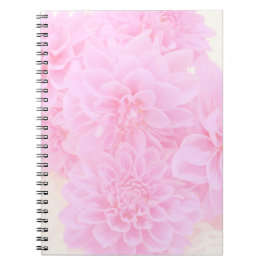 Dahlias in zacht roze notitieboek