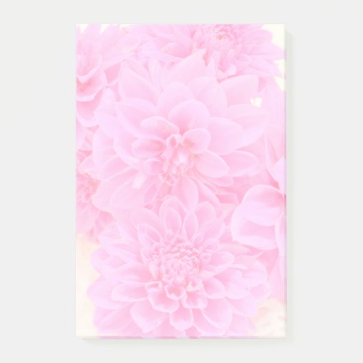 Dahlias in zacht roze post-it® notes (Voorkant)