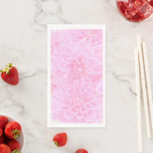 Dahlia's in Zacht Roze Servet