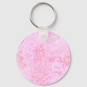 Dahlias in zacht roze sleutelhanger