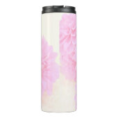 Dahlias in zacht roze thermosbeker (Achterkant)