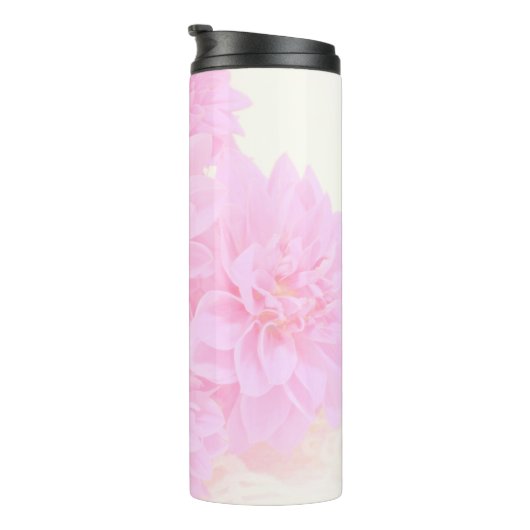 Dahlias in zacht roze thermosbeker (Geroteerd rechts)