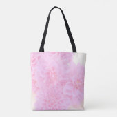 Dahlias in zacht roze tote bag (Achterkant)