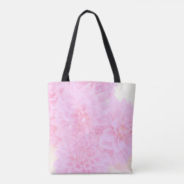 Dahlias in zacht roze tote bag