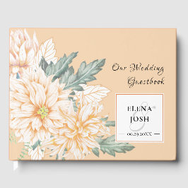 Dahlias Marmalade Wedding Guestbook Gastenboek