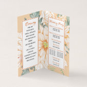 Dahlias Marmalade Wedding Programme Kaart (Binnen)