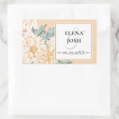Dahlias Marmalade Wedding Sticker (Tas)