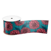 Dahlias Satin Ribbon Satijnen Lint (Spoel)