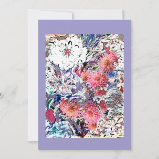 Dahlias Thank You Card Bedankkaart (Voorkant)